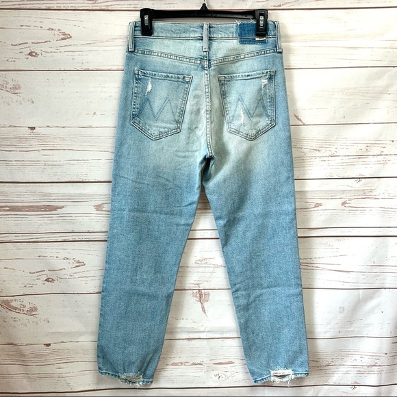 NWT Mother Superior High Rise Tomcat Distressed Ankle Jeans in Bless You - Picture 10 of 14